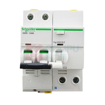 施耐德 Schneider 漏电保护断路器 A9F18263R+A9V53263R 家用总闸带漏保 2PC63A 