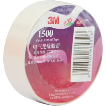 3M 绝缘胶布 150# 18mm*10m*0.13mm (白)