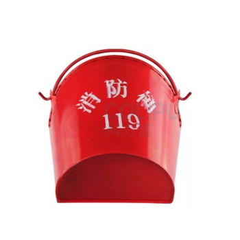安赛瑞 半圆形消防桶 21581 28×16×21cm 铁皮材质 (红色) (3个装)