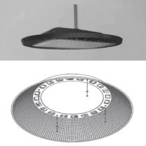 飞利浦 PHILIPS LED高天棚照明灯具 BY698P LED265/NW PSD GM G2 207W 配BY698Z R-AL L G2遮光罩，BY698Z hook accessory 安装吊钩 