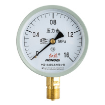 红旗 压力表 Y-100 0-1.6Mpa 