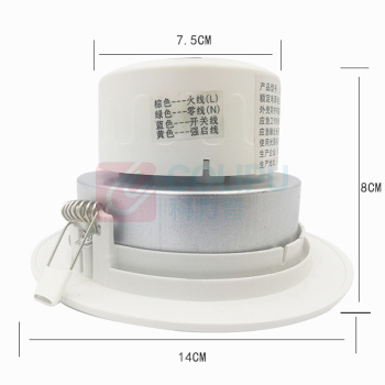 星浙安 消防应急照明 停电强启 充电 LED 暗装 开孔125±5mm 充电电池应急时间≥90分钟 (白色)