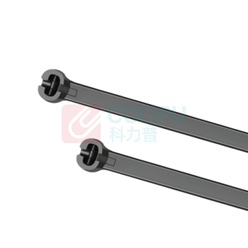 中云智创 国标不锈钢嵌片式尼龙扎带 ZYZC-ZD-4-33 8*240mm (黑色) (100条/包)