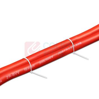 中云智创 国标不锈钢嵌片式尼龙扎带 ZYZC-ZD-5-34 10*350mm (白色) (100条/包)