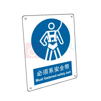 嘉辽 自粘性乙烯 必须系 安全带,中英文 BS0465 250*315mm 单个装