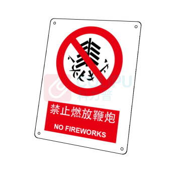 嘉辽 普通夜光 禁止燃放鞭炮 BS0641 250*315mm 单个装