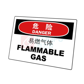 嘉辽 ABS工程塑料 危险:易燃气体,中英文 BS0897 250*315mm 单个装