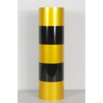 荃玟 QM 黑黄横纹反光条警示胶带 含反光膜 50cm*50m 横纹间距10cm (黑黄色) 36卷/箱
