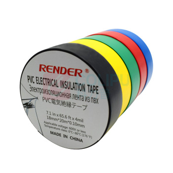 瑞得泰 PVC超薄电工胶带 1020 0.10mmx18mmx20m 20卷/包 (红) 总厚度：0.10±0.01mm 拉伸强度：20N/cm 伸长率：160% 粘着力：0.38kg/25mm 电气强度：40KV/mm