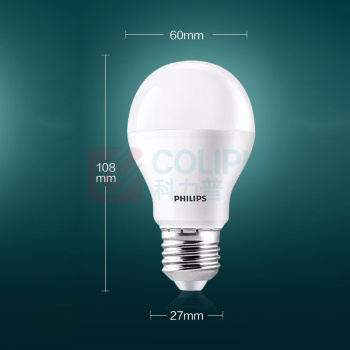 飞利浦 PHILIPS 球泡 5W E27 6500K 220V / 12个/箱 恒亮型LED小球泡真彩版