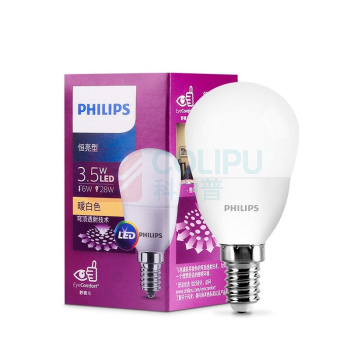 飞利浦 PHILIPS 球泡 6.5W E14 6500K 220V 12个/箱 恒亮型LED小球泡真彩版