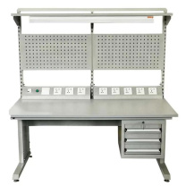 科越莱 调试实验工作台(带灯) WDH-5120 尺寸：1800*1660*750mm，五个电源，220V：3个，36V：1个，24V：1个，可移动，灯具功率：36W，灯具尺寸：1255*75*70mm，灯具电压：220V 