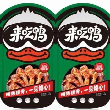 来伊份 来吃鸭甜辣鸭锁骨 112g*2袋