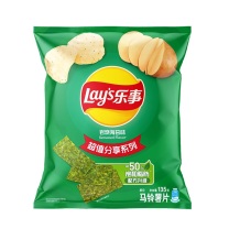 乐事 LAY'S 薯片 岩烧海苔味 135g/袋 14袋/箱