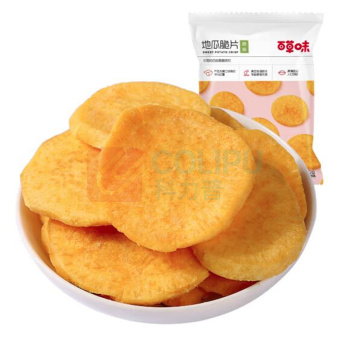 百草味 红薯片休闲零食 原味地瓜脆片 70g/袋