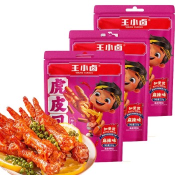 王小卤 虎皮凤爪 麻辣味 210g*3袋