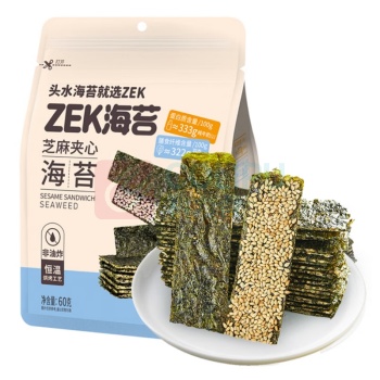 ZEK 每日夹心海苔 芝麻味 60g/盒 24盒/箱 (独立小包装)