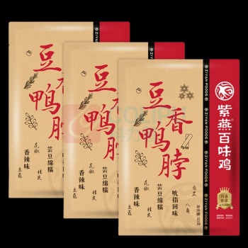 紫燕 豆香鸭脖 香辣味 3连包 180g