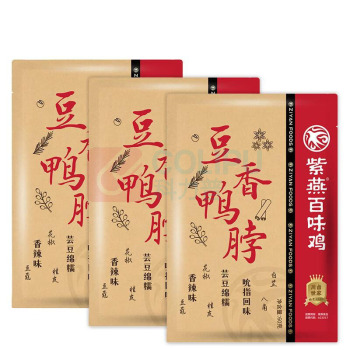 紫燕 豆香鸭脖 香辣味 3连包 180g