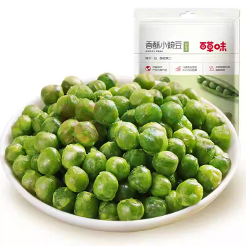 百草味 香酥小豌豆(蒜香味)100g*2 80袋/箱 发货2袋