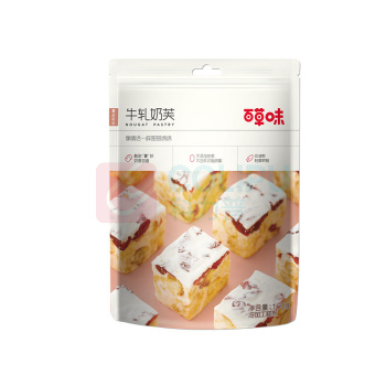 百草味 牛轧奶芙 蔓越莓味 160g/袋