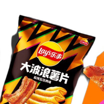 乐事 LAY'S (Lay's)大波浪薯片炭烤五花肉味 70克*6包 烤五花肉味