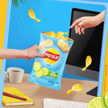 乐事 LAY'S (Lay's)青柠味 40克*10包 青柠味