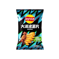 乐事 LAY'S (Lay's)大波浪薯片铁板鱿鱼味 40克*7包 鱿鱼味