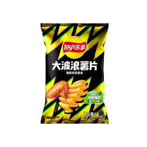 乐事 LAY'S (Lay's)大波浪薯片香脆烤鸡翅味 40克*7包