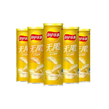 乐事 LAY'S (Lay's)无限薯片忠于原味(罐体缩短 104克*5罐 原味