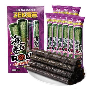 ZEK 海苔卷 烧烤味 27g/盒 3g*9支/盒 12盒/箱
