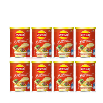 乐事 LAY'S LAY'S 无限薯片磁嗞烤肉味 40g*8罐 24罐/箱