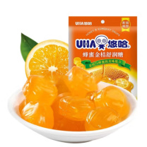 悠哈 UHA 蜂蜜金桔舒润糖 103g/袋 独立小包装 18颗/袋 24袋/箱