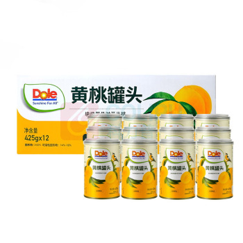 都乐 Dole 糖水型黄桃罐头 425g*12罐