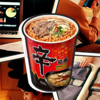 农心 辛拉面香菇牛肉味 65g*12杯/箱