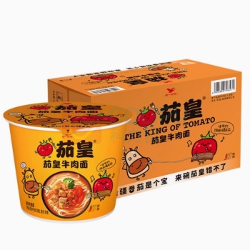 统一 茄皇 番茄牛肉面 128g*12桶/箱