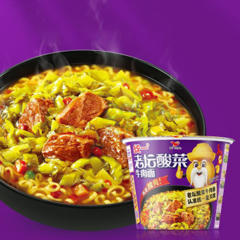 统一 老坛酸菜牛肉面 120g/桶 12桶/箱