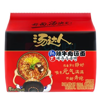 统一 汤达人 韩式辣牛肉汤面 125克*5包/包*6