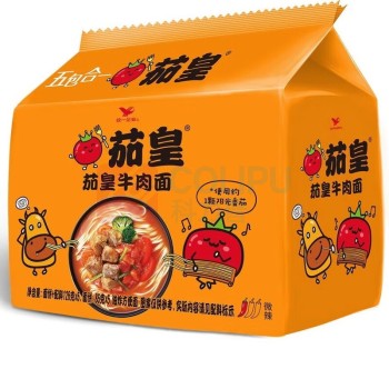 统一 茄皇 阳光番茄牛肉面 126g*5袋*6包