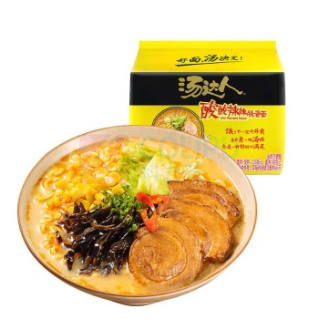 统一 汤达人 酸酸辣辣豚骨面 130g*5袋/包*6