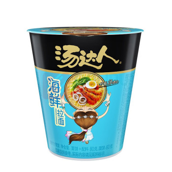 统一 汤达人 拉面(杯面) 海鲜味 80克*12杯