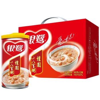 银鹭 桂圆八宝粥 360g/罐 12罐/箱