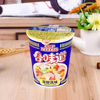 日清 NISSIN 合味道速食面 海鲜风味 76g/杯 12杯/箱