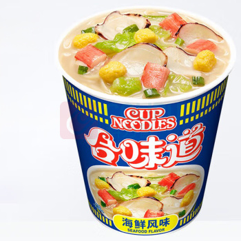 日清 NISSIN 合味道速食面 海鲜风味 76g/杯 12杯/箱
