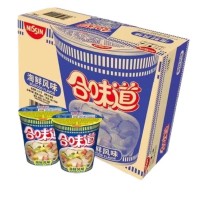 日清 NISSIN 合味道速食面 海鲜风味 76g/杯 12杯/箱