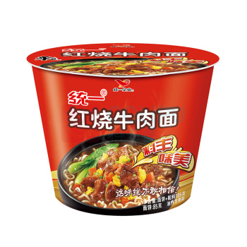 统一 方便面 来一桶 红烧牛肉味 12桶/箱