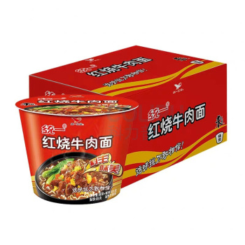 统一 方便面 来一桶 红烧牛肉味 12桶/箱