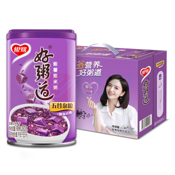 银鹭 好粥道八宝粥 紫薯紫米 280g/罐 12罐/箱