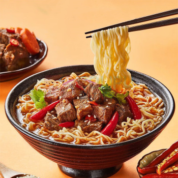统一 香辣牛肉面2块面饼 140g*12桶 