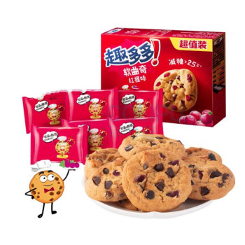 趣多多 饼干休闲零食下午茶 软式曲奇饼干 320g (包装随机)